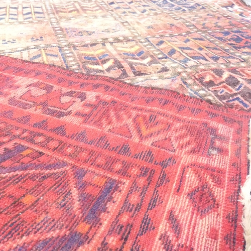 2263 - A red-ground Hamadan carpet. 240x183cm