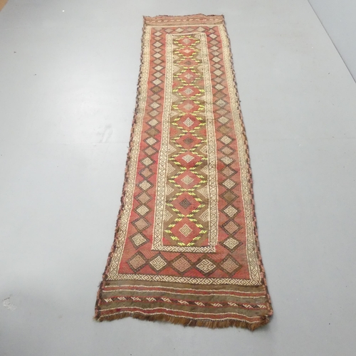 2266 - A Maimana Kilim runner. 225x58cm.