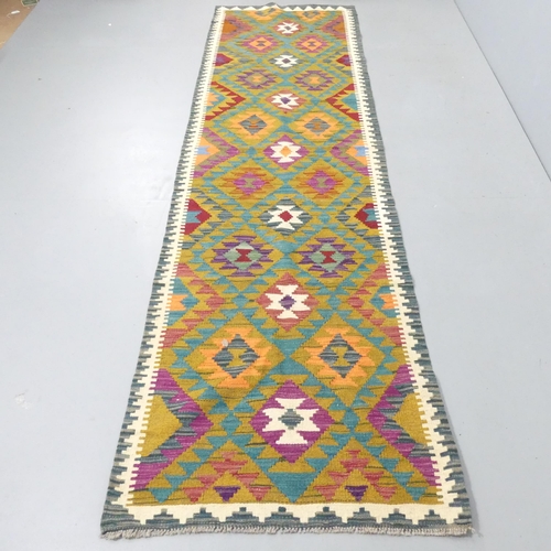 2273 - A Maimana Kilim runner. 290x80cm.