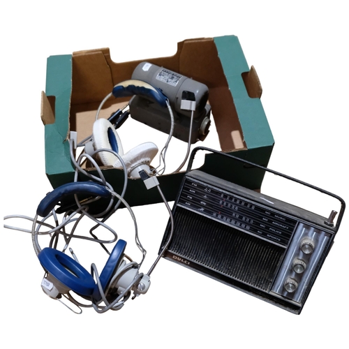 425 - A Dulci radio, 2 pairs of headphones etc