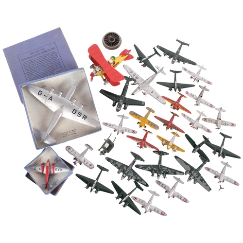 443 - A quantity of Dinky and Meccano model aeroplanes, including a boxed Dinky Toys no. 62P, Armstrong Wh... 