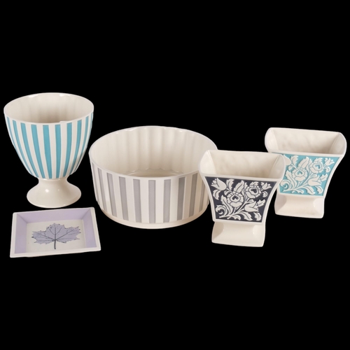 475 - Alan Luckham for Hornsea pottery, a large bowl and stem vase in the Classic Doric range, bowl diamet... 