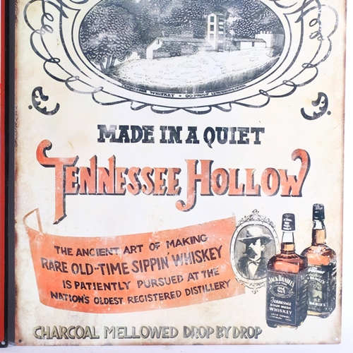 502 - 2 reproduction tin advertising signs, Jack Daniel's, and Guinness, 70cm x 50cm