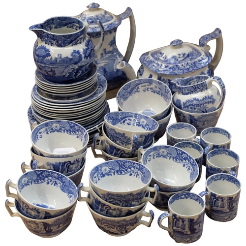 247 - Copeland Spode Italian pattern tea and coffee ware, including 2 jugs, teapot and coffee pot