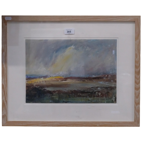 365 - Pair of framed paintings, landscape studies, largest 42cm x 54cm overall, indistinctly signed