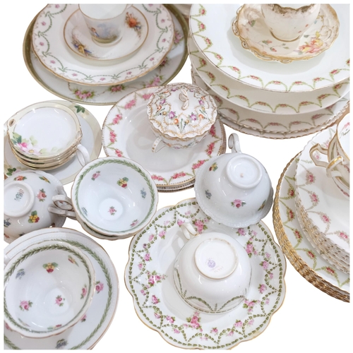 537 - A group of Antique china, to include various serving plates, cups, saucers etc, such makers as Aynsl... 