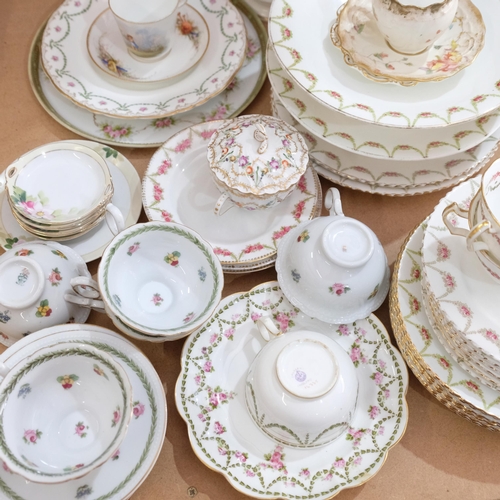 537 - A group of Antique china, to include various serving plates, cups, saucers etc, such makers as Aynsl... 