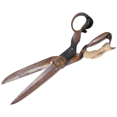 558 - A large pair of textile shears, unmarked, L35cm