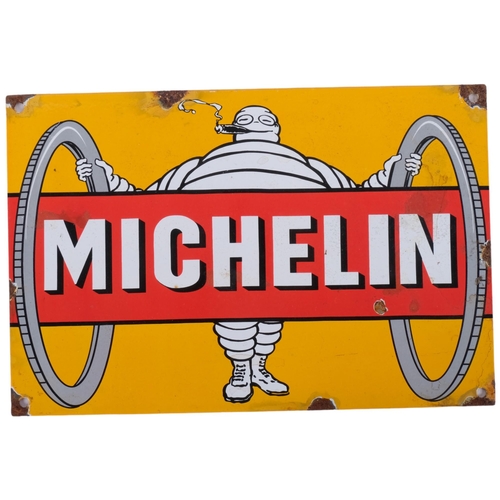 569 - A reproduction Michelin enamel advertising sign, W30cm