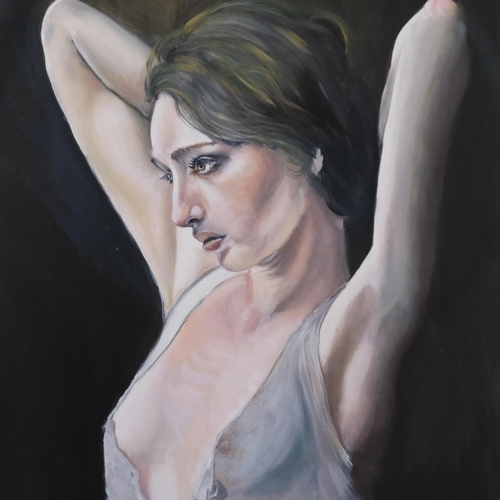 613 - Clive Fredriksson - oil on canvas - erotic study. 76x57cm, unframed, unsigned.