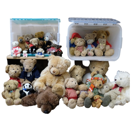 620 - 2 boxes of soft toys and teddy bears