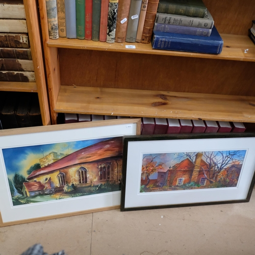 654 - Martin Bradshaw, 4 watercolours, building studies, all framed (4)