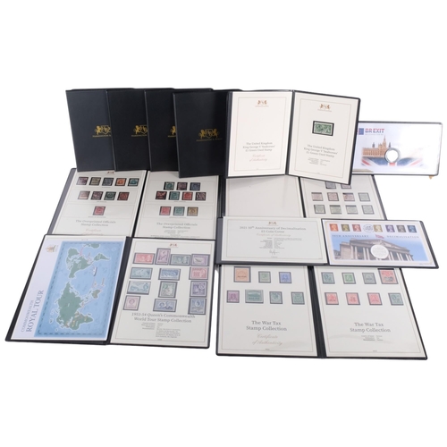 685 - Hannington & Bryne, a collection of commemorative presentation stamps and coins, including 2020 Brex... 