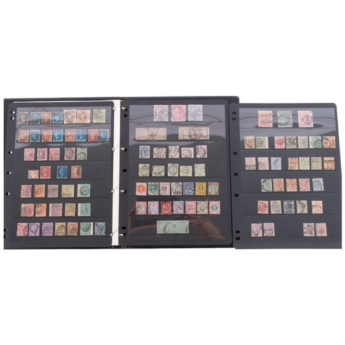 688 - Hannington & Bryne, an 1840 - 1900 Queen Victoria stamp collection presentation pack, including an 1... 