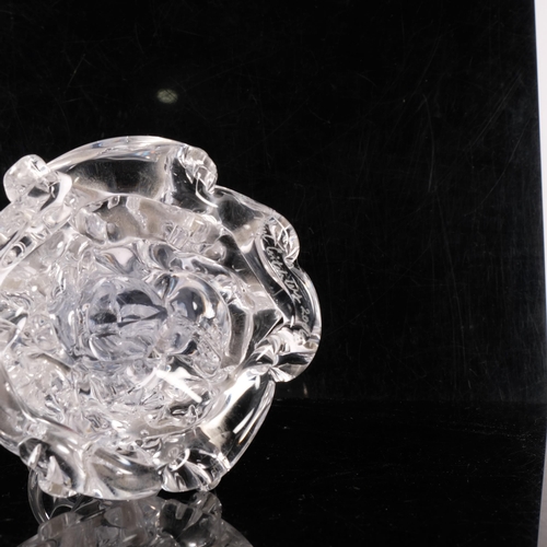 697 - Paul Critchley glass sculpture, The Lovers, signed under base, dated 2006, height 18cm