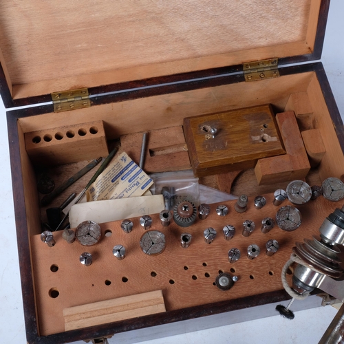 BOLEY - a Vintage Boley table-top watchmaker's lathe, together with ...