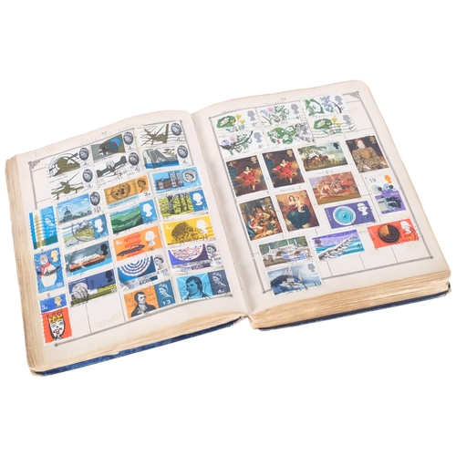 747 - A Lincoln album containing a school boy's collection of postage stamps, album is full, varied conten... 