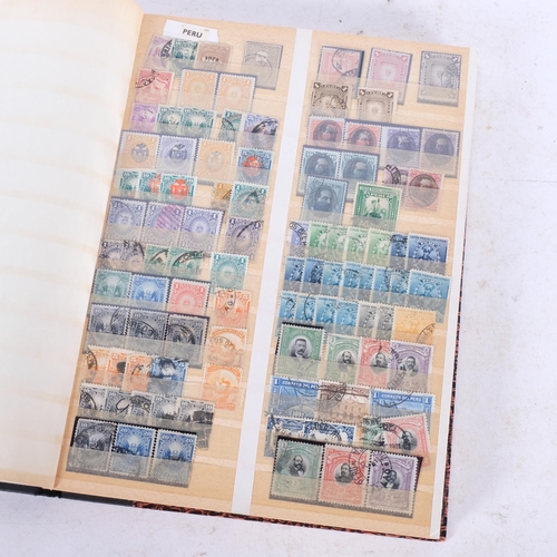 748 - A well filled stock book full of stamps, all South American in nature, including countries such as P... 