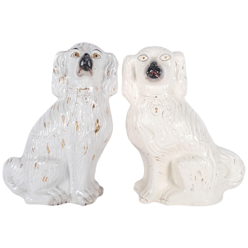 753 - A large matched pair of King Charles Spaniel Staffordshire dogs, H41cm