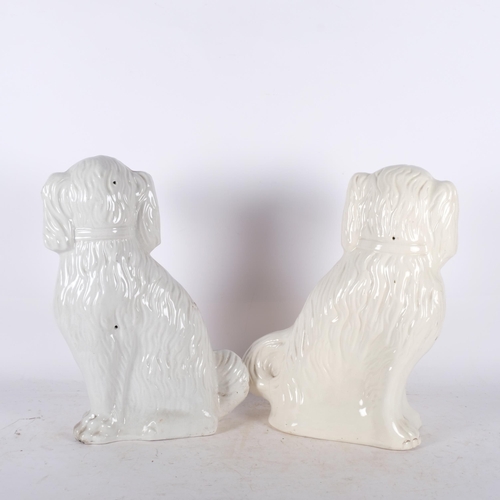 753 - A large matched pair of King Charles Spaniel Staffordshire dogs, H41cm