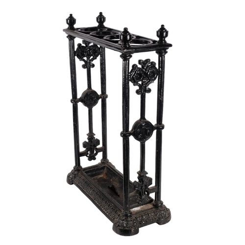 770 - An Antique George V cast-iron stick stand, H63cm