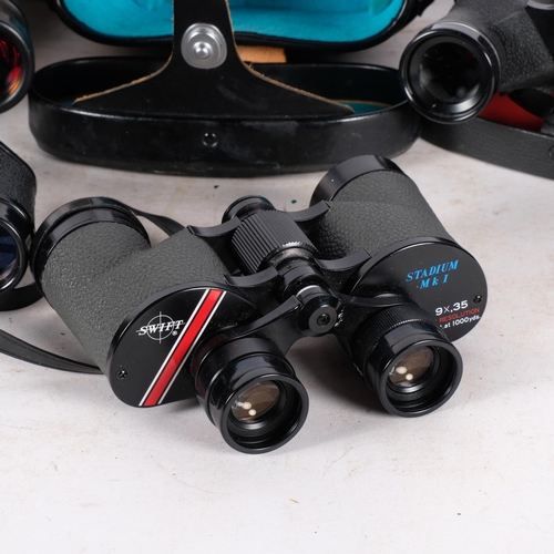 774 - A group of various binoculars, including a pair of I.R. Vision 8x40 binoculars, boxed, a pair of CBC... 