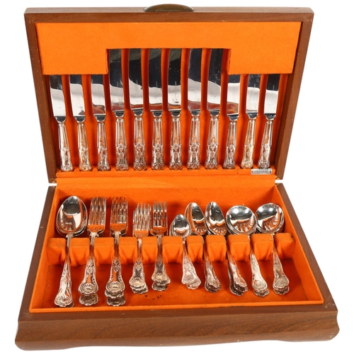 858 - SLACK & BARLOW (SHEFFIELD LTD) - a canteen of plated King's pattern cutlery for 6 people (48 pieces)... 