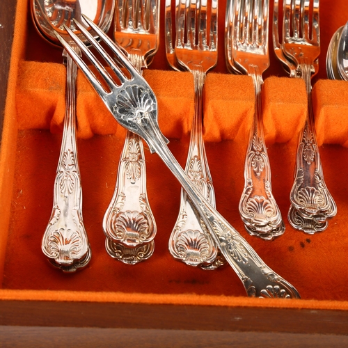 858 - SLACK & BARLOW (SHEFFIELD LTD) - a canteen of plated King's pattern cutlery for 6 people (48 pieces)... 