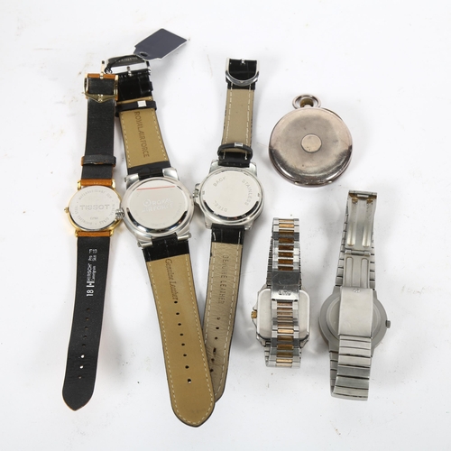 891 - Various watches, including a silver open-face pocket watch, Bulova quartz Benson etc