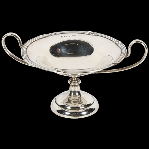 894 - An Edward VII silver 2-handled bon bon dish of small size, hallmarks for Birmingham 1909, H7cm, 2.9o... 