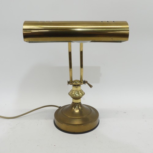 147 - A brass students desk lamp