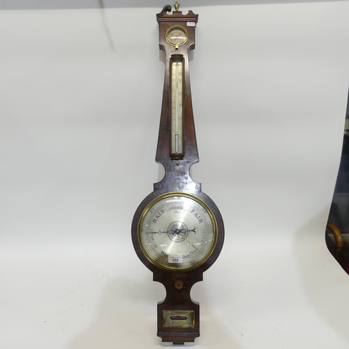 352 - Antique aneroid barometer by Balerna, Halifax, H97cm