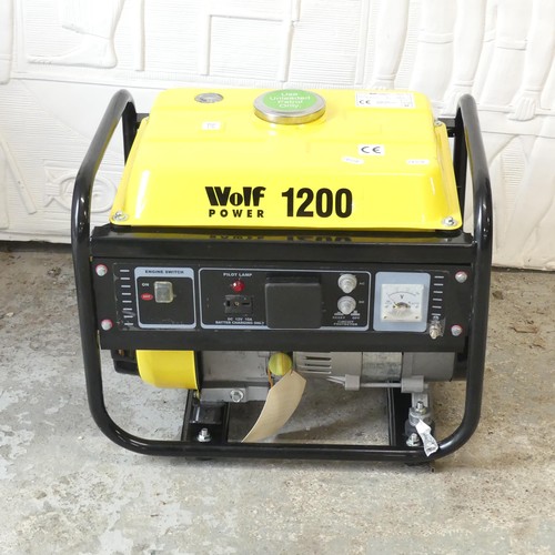 2698 - A Wolf Power 1200 petrol generator.