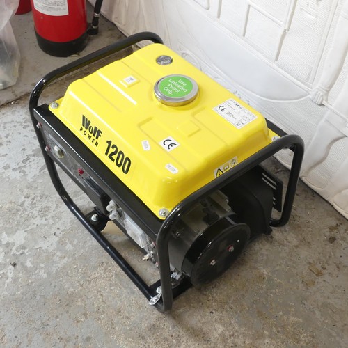 2698 - A Wolf Power 1200 petrol generator.