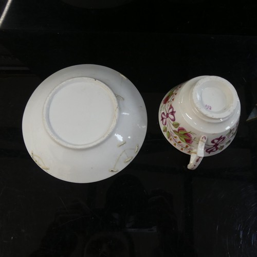 125 - A quantity of early 19th century and later cabinet cups and saucers including Rockingham, Sunderland... 