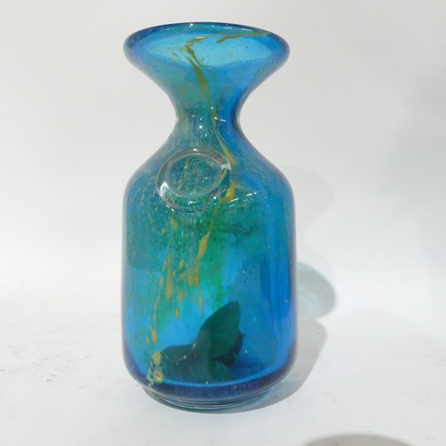 311 - 2 Mdina glass vases, and an Art glass bottle vase, 24cm