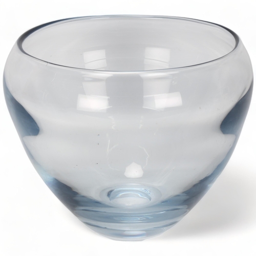 109 - ASTA STROMBERG for Strombergshyttan, Sweden, an aqua glass model T367 bowl, designed 1950s, makers m... 