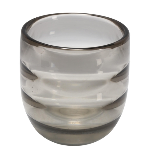 138 - EDWARD HALD for Orrefors, a 1930s' design Optic pewter glass vase, marked to base 