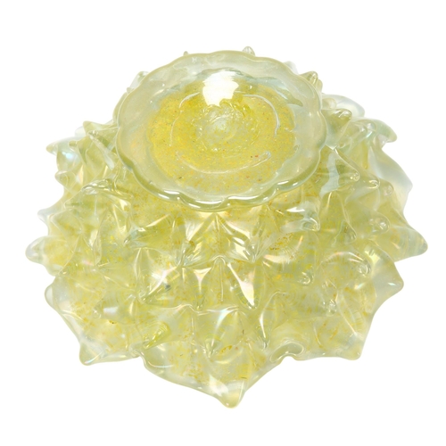 148 - Murano, Italy and hand made heavy walled glass dish in flower form, diameter 23cm