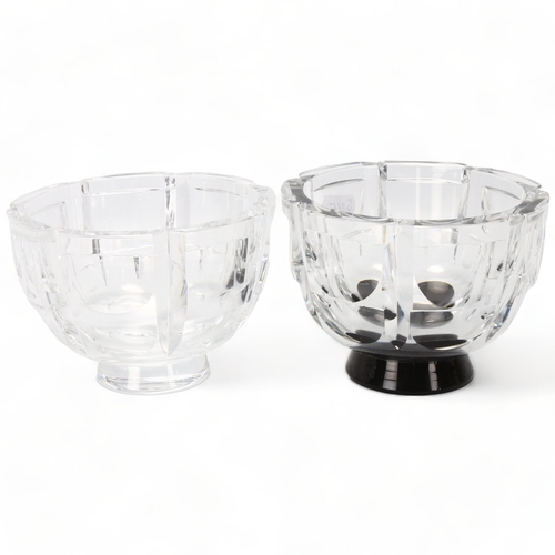 165 - SIMON GATE for Orrefors, Sweden, 2 clear glass bowls, 1930s'  