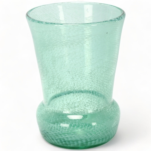 170 - A hand blown studio glass vase, with unsual 