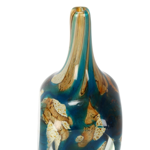 172 - Attributed MICHAEL HARRIS, a Mdina square cut mallet vase, unsigned, 20cm.