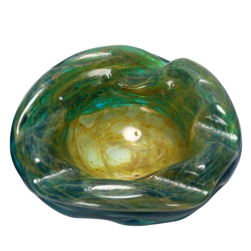 173 - A Mdina glass bowl and vase, both marked Mdina to base, tallest 12.5cm