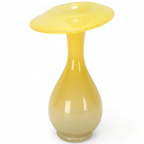 174 - INGEBORG LUNDIN for Orrefors, Sweden, a 1948 designed yellow glass Orchid vase, signed to base Orref... 