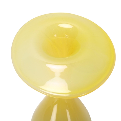 174 - INGEBORG LUNDIN for Orrefors, Sweden, a 1948 designed yellow glass Orchid vase, signed to base Orref... 