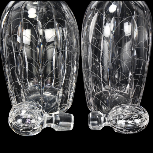 60 - CLYNE FARQUARSON (1906-78), two cut glass decanters similar 1930s' pattern, signed to base also mark... 