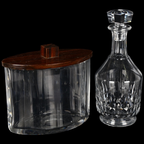 79 - Baccarat, France, a cut crystal decanter,  stopper base engraved 