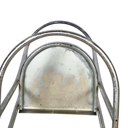 81 - A 1930s' light weight tubular steel and aluminium cantilever chair of unusual form, height 74cm