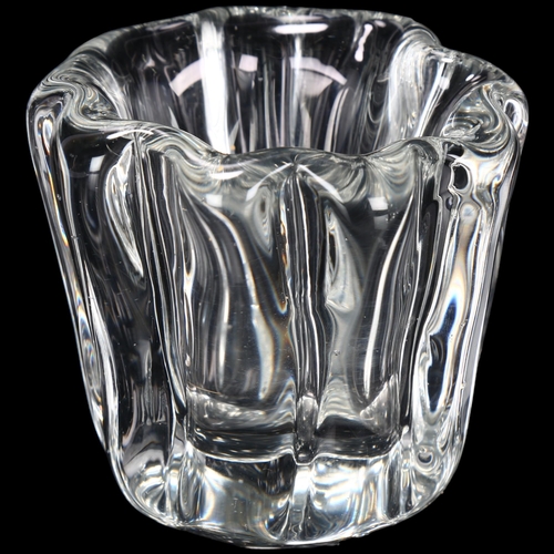 84 - TAPIO WIRKKALA (1915-85) for Iittala, Finland, a clear glass lobbed vase signed and numbered 2241, t... 