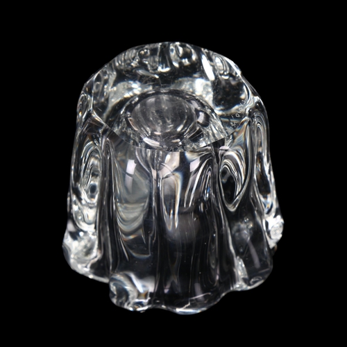 84 - TAPIO WIRKKALA (1915-85) for Iittala, Finland, a clear glass lobbed vase signed and numbered 2241, t... 